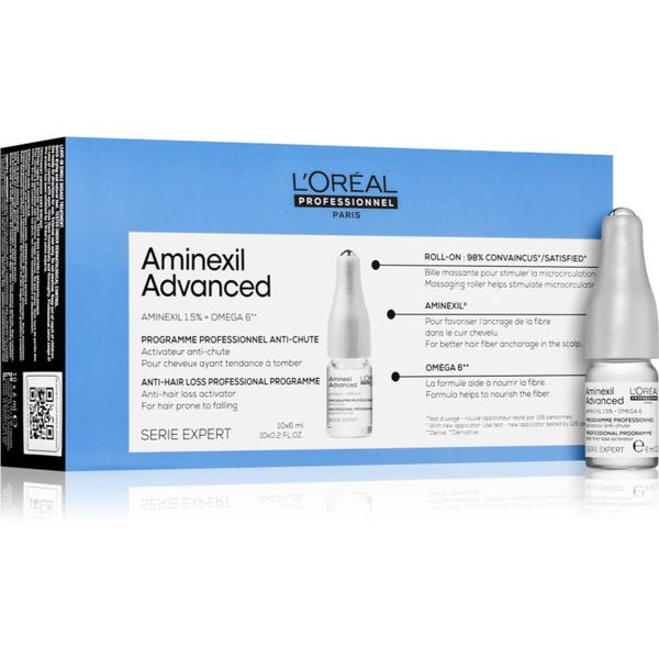L’Oréal Professionnel L’Oréal Professionnel Serie Expert Aminexil Advanced ампули за растеж на косата и укрепване от корените 10x6 мл.