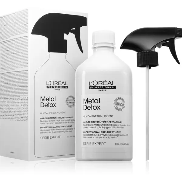L’Oréal Professionnel L’Oréal Professionnel Serie Expert Metal Detox подготвящ спрей неутрализиращ кафеникавите оттенъци 10% Glicoamine 500 мл.