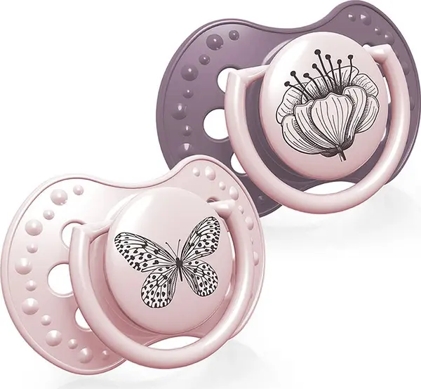 LOVI LOVI Botanic 0-3m биберон Girl 2 бр.