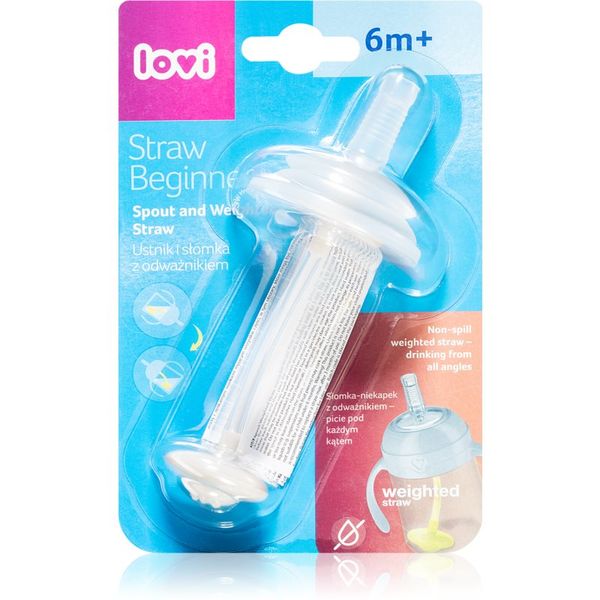 LOVI LOVI Straw резервна сламка с тежест Beige 1 бр.