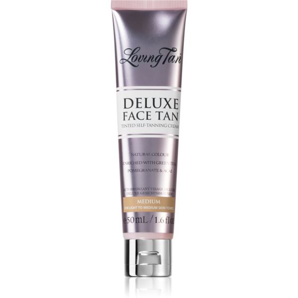 Loving Tan Loving Tan Deluxe Face Tan автобронзант крем за лице цвят Medium 50 мл.