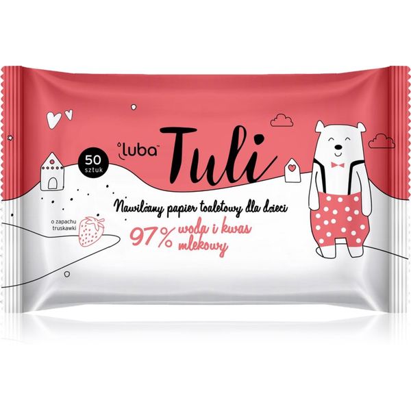 Luba Luba Tuli Lactic acid влажна тоалетна хартия с млечна киселина за деца Strawberry 50 бр.