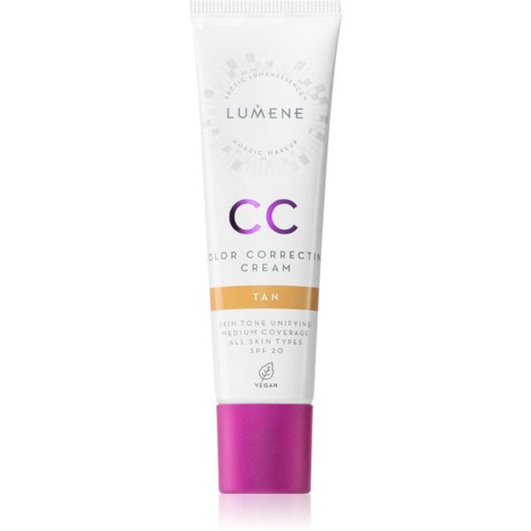 Lumene Lumene Color Correcting CC крем за уеднаквяване тена на лицето SPF 20 цвят Tan 30 мл.
