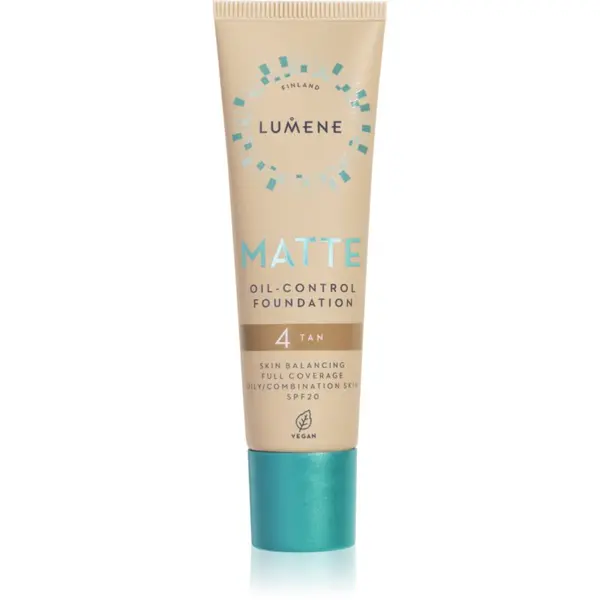 Lumene Lumene Matte Oil-Control матиращ фон дьо тен SPF 20 цвят 4 Warm Honey / Tan 30 мл.
