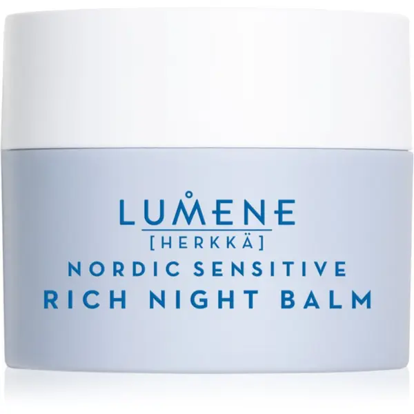 Lumene Lumene Nordic Sensitive [HERKKÄ] Rich Night Balm успокояващ нощен балсам за чувствителна кожа на лицето 50 мл.