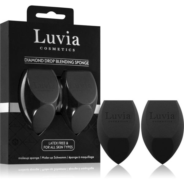 Luvia Cosmetics Luvia Cosmetics Diamond Drop Blending Sponge Set многофункционална гъба за фон дьо тен дуо боя Black 2 бр.