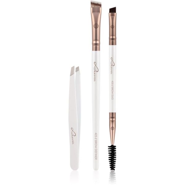 Luvia Cosmetics Luvia Cosmetics Prime Vegan Brow Kit комплект за оформяне на вежди Pearl White / Metallic Coffee Brown