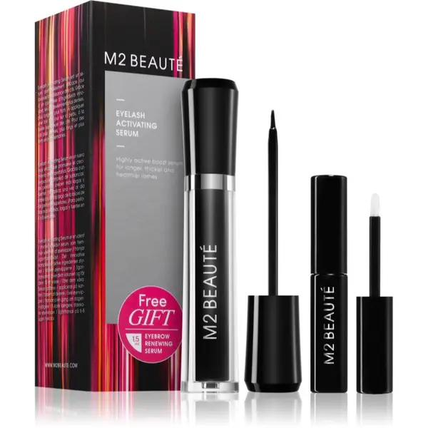 M2 Beauté M2 Beauté Eyelash Activating Serum подаръчен комплект