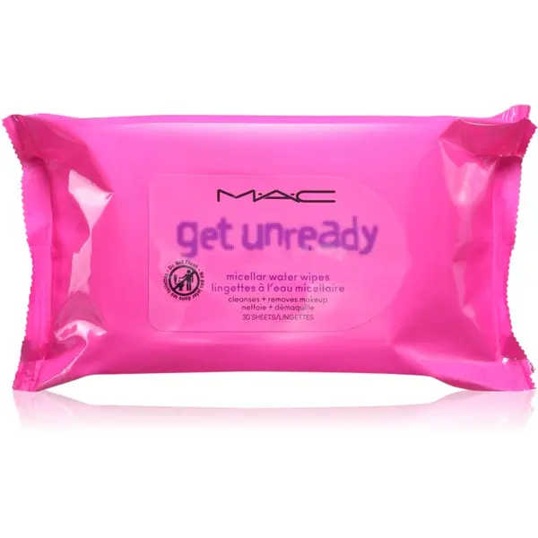 MAC Cosmetics MAC Cosmetics Get Unready Micellar Water Wipes мицеларни кърпички за почистване на грим 30 бр.