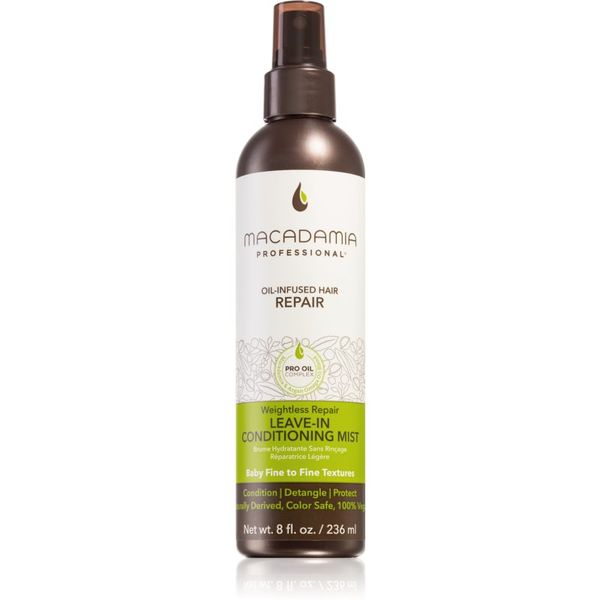Macadamia Natural Oil Macadamia Natural Oil Weightless Repair хидратираща мъгла за непокорна коса 236 мл.