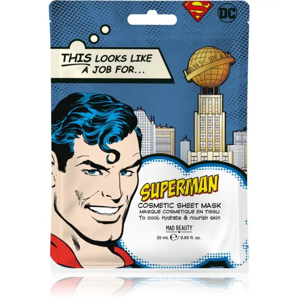 Mad Beauty Mad Beauty DC Superman платнена маска с хиалуронова киселина 25 мл.
