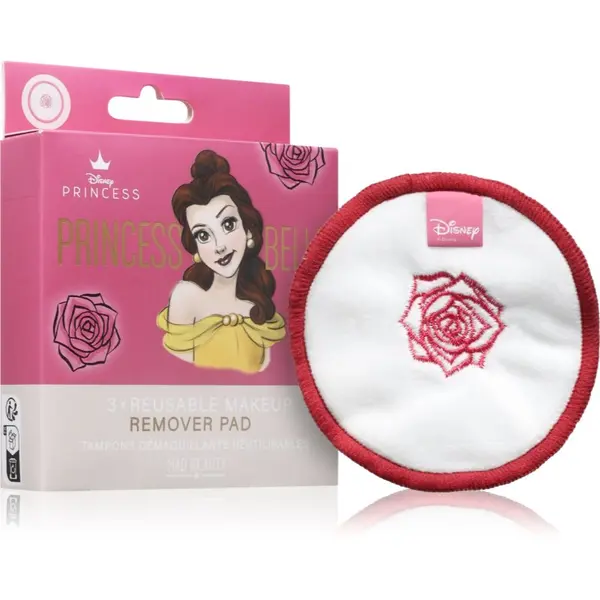 Mad Beauty Mad Beauty Disney Princess Belle тампони за почистване на грим, които могат да се перат 3 бр.