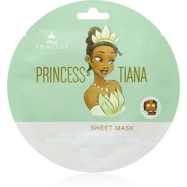 Mad Beauty Mad Beauty Disney Princess Tiana антиоксидантна платнена маска 25 мл.