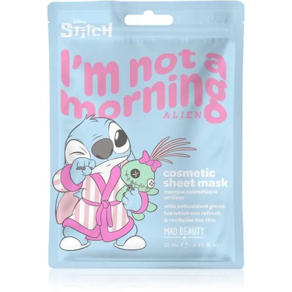 Mad Beauty Mad Beauty Disney Stitch хидратираща платнена маска с успокояващ ефект 25 мл.