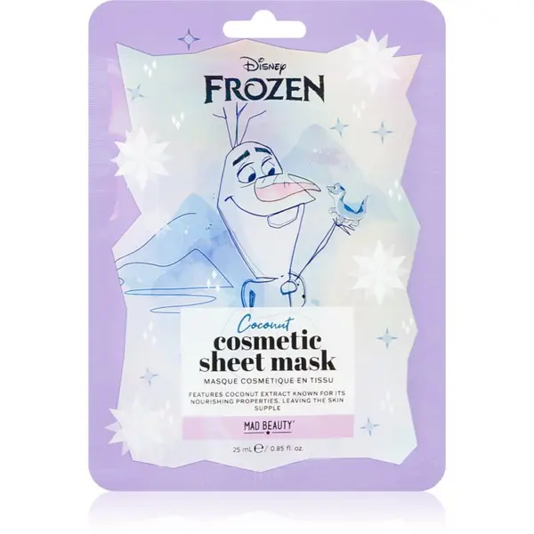 Mad Beauty Mad Beauty Frozen Olaf платнена маска с озаряващ и хидратиращ ефект 25 мл.