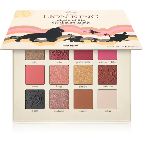 Mad Beauty Mad Beauty Lion King Circle of Life палитра сенки за очи 12x2.5 гр.