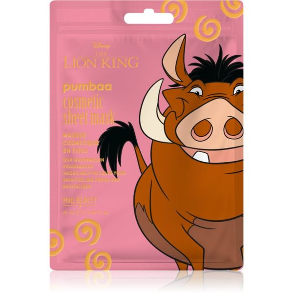 Mad Beauty Mad Beauty Lion King Pumba хидратираща платнена маска 25 мл.