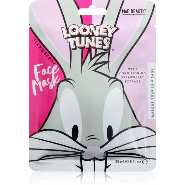 Mad Beauty Mad Beauty Looney Tunes Bugs Bunny хидратираща платнена маска с ревитализиращ ефект 25 мл.