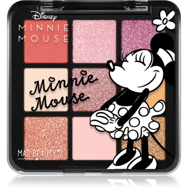Mad Beauty Mad Beauty Minnie Bow Magic Eyeshadow Palette палитра сенки за очи 9x1.5 гр.