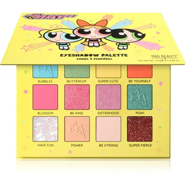 Mad Beauty Mad Beauty The Powerpuff Girls палитра сенки за очи 12x2.5 гр.
