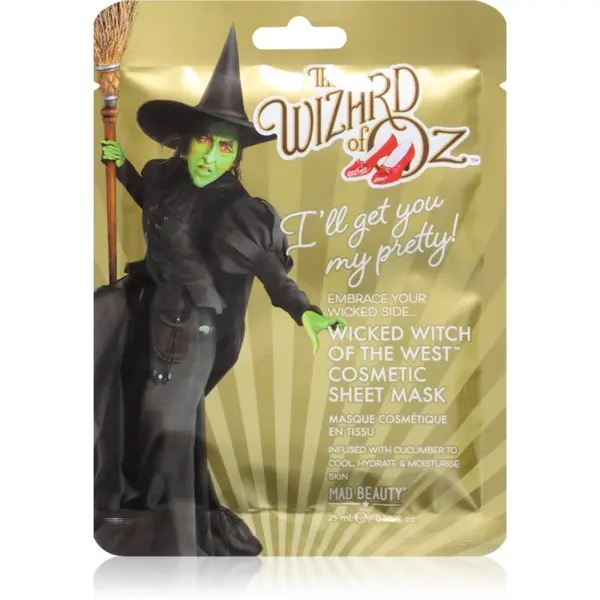 Mad Beauty Mad Beauty Wizard of Oz Wicked Witch платнена маска с успокояващ ефект 25 мл.