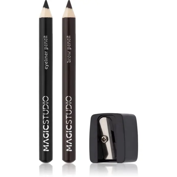 Magic studio Magic studio Eyeliner Pencil Brow & Sharpener комплект за очи и вежди 0.5 гр.