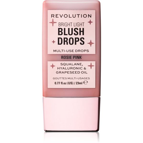 Makeup Revolution Makeup Revolution Bright Light Blush Drops течен руж цвят Pink Rosie 23 мл.