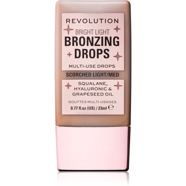 Makeup Revolution Makeup Revolution Bright Light Bronzing Drops течен бронзант цвят Bronze Scorched 23 мл.