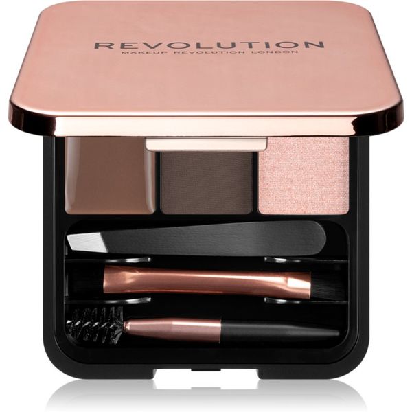 Makeup Revolution Makeup Revolution Brow Sculpt Kit сет за перфектни вежди цвят Dark 2.2 гр.