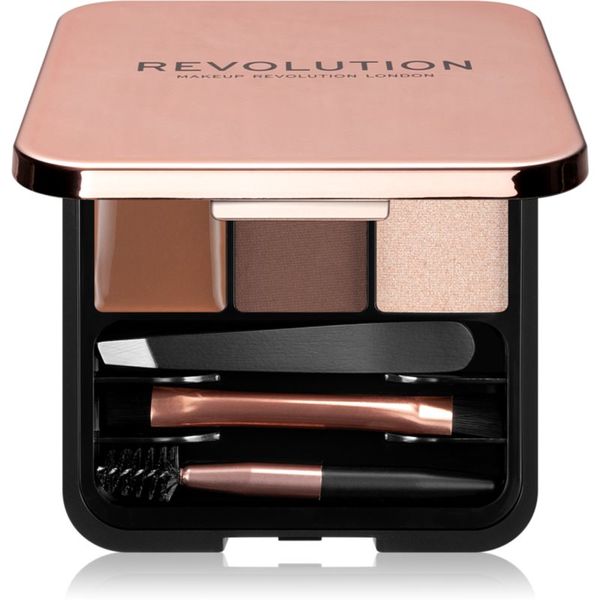 Makeup Revolution Makeup Revolution Brow Sculpt Kit сет за перфектни вежди цвят Medium 2.2 гр.