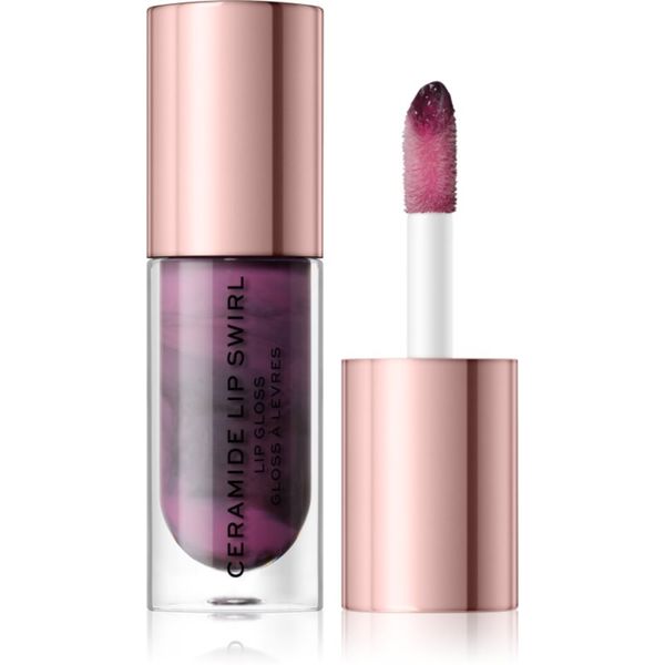 Makeup Revolution Makeup Revolution Ceramide Swirl хидратиращ блясък за устни цвят Cherry Mauve 4,5 мл.