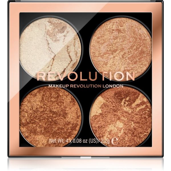Makeup Revolution Makeup Revolution Cheek Kit палитра за лице цвят Don’t Hold Back 4 x 2.2 гр.
