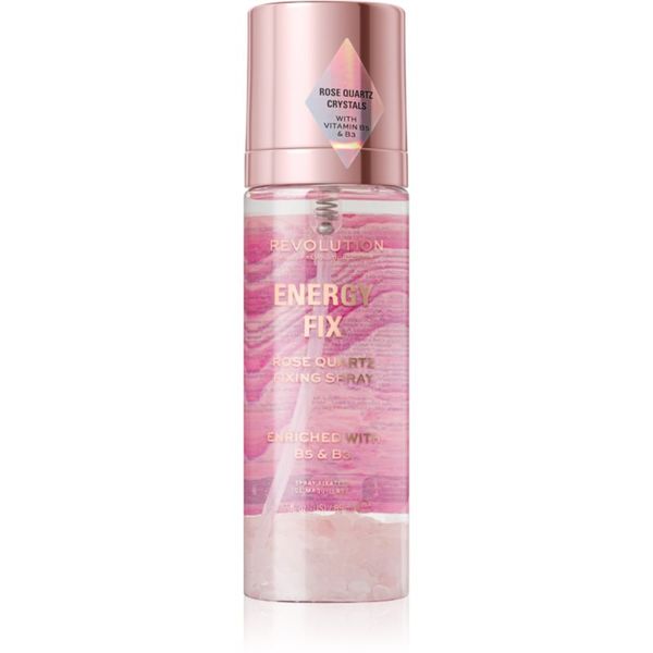 Makeup Revolution Makeup Revolution Crystal Aura Energy Fix спрей за фиксация с розова вода 85 мл.