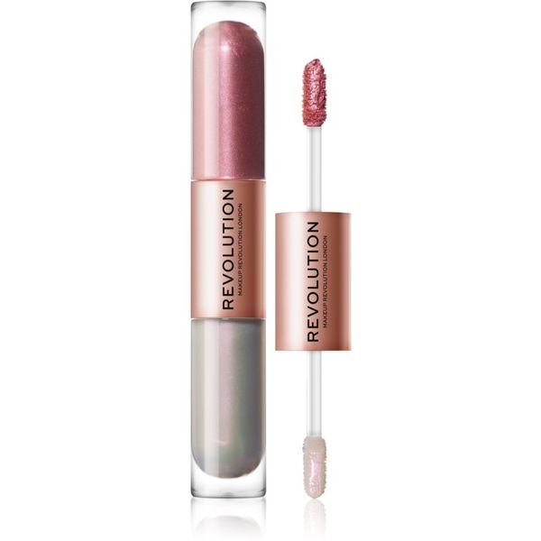 Makeup Revolution Makeup Revolution Double Up течни очни сенки 2 в 1 цвят Opulence Light Pink 2x2,2 мл.