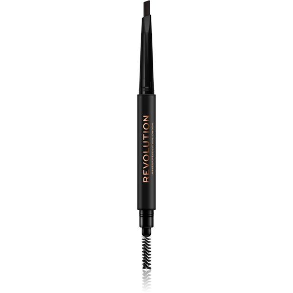 Makeup Revolution Makeup Revolution Duo Brow Definer прецизен молив за вежди цвят Dark Brown 0,25 гр.