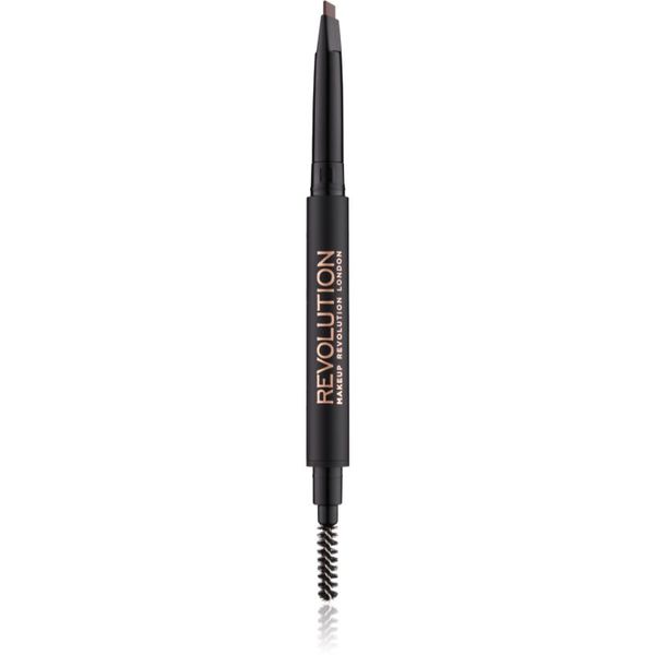 Makeup Revolution Makeup Revolution Duo Brow Definer прецизен молив за вежди цвят Medium Brown 0.15 гр.