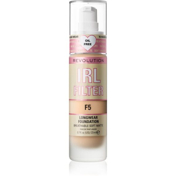 Makeup Revolution Makeup Revolution IRL Filter дълготраен матиращ фон дьо тен цвят F5 23 мл.