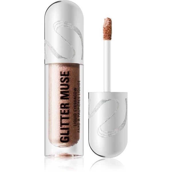 Makeup Revolution Makeup Revolution Metallic Muse Glitter Muse течни очни сенки с брокат цвят Gold 3.5 мл.