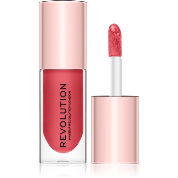 Makeup Revolution Makeup Revolution Pout Bomb блясък за устни за по-голям обем със силен гланц цвят Peachy 4.6 мл.