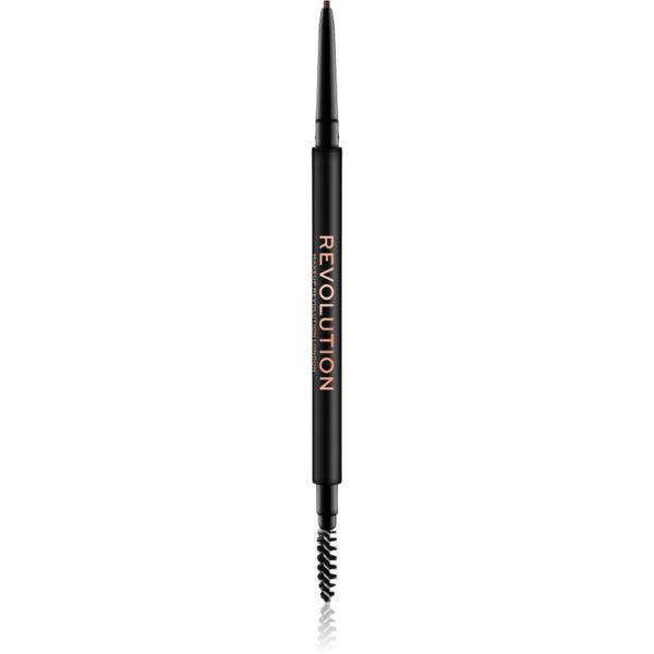Makeup Revolution Makeup Revolution Precise Brow Pencil прецизен молив за вежди с четка цвят Medium Brown 0.05 гр.
