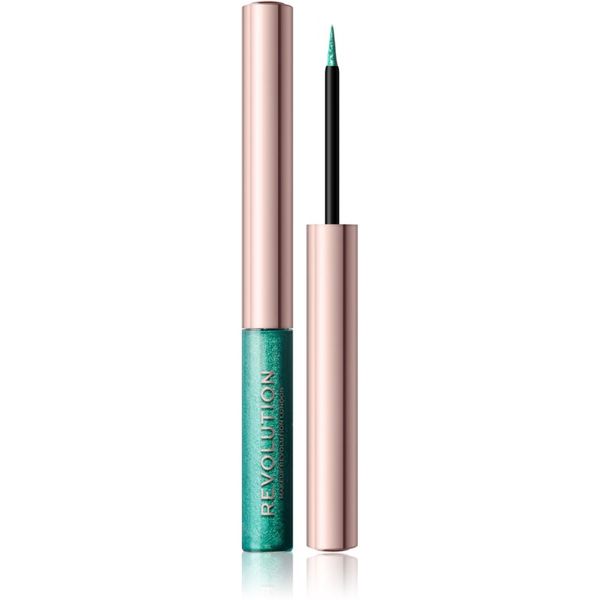 Makeup Revolution Makeup Revolution Ultimate Lights металическа очна линия цвят Teal Bling 2,4 мл.