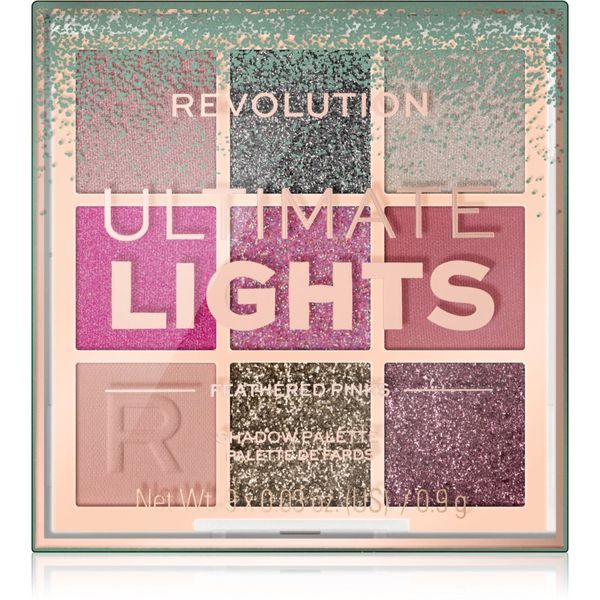 Makeup Revolution Makeup Revolution Ultimate Lights палитра сенки за очи цвят Pinks 8,1 гр.