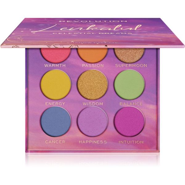 Makeup Revolution Makeup Revolution X Lenkalul палитра сенки за очи цвят Celestial Dreams 9 гр.