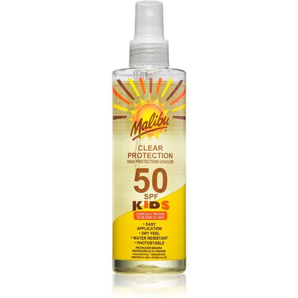 Malibu Malibu Clear Protection защитен спрей SPF 50 за деца 250 мл.