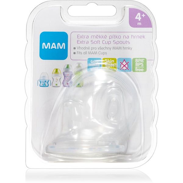 MAM MAM Baby Bottles Extra Soft Cup Spout резервен накрайник за пиене 4m+ 2 бр.