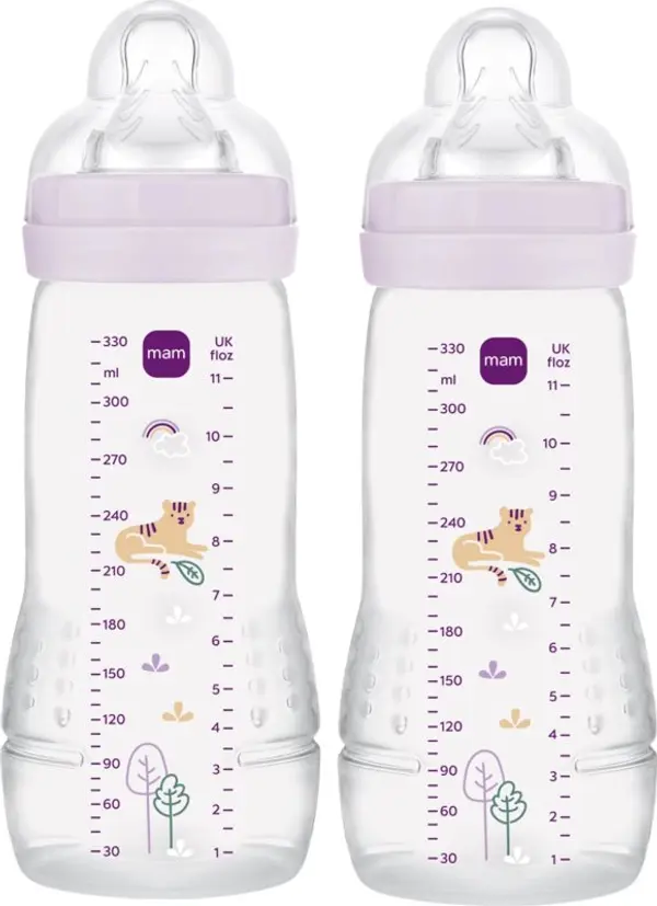 MAM MAM Easy Active™ Baby Bottle детско шише 4m+ Purple 2x330 мл.