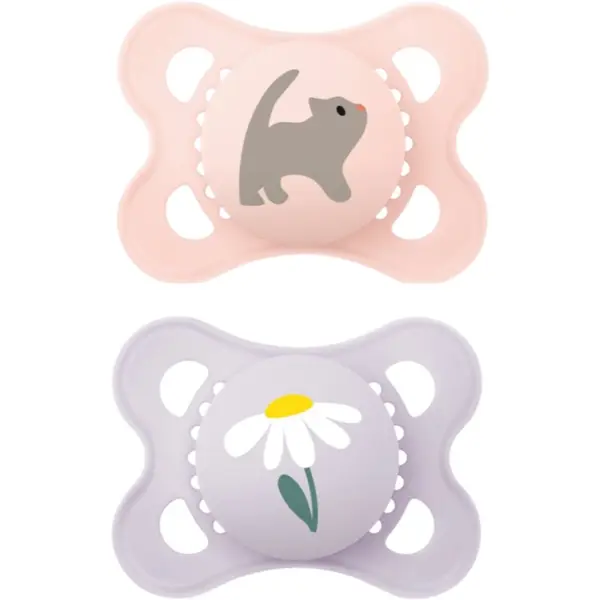 MAM MAM Original 0+m биберон Pink/ Purple 2 бр.