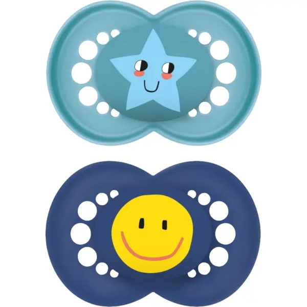 MAM MAM Original 6+ months биберон Turquoise/ Dark Blue 2 бр.
