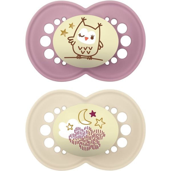 MAM MAM Original Night 6m+ биберон Girl 2 бр.