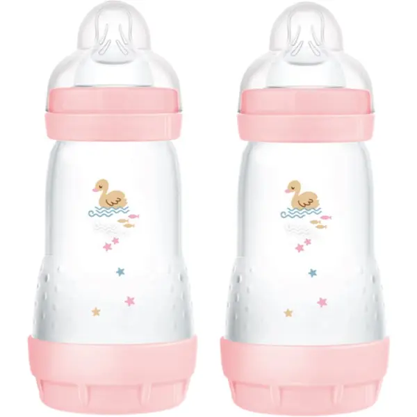 MAM MAM Perfect Star Anti-colic Bottle шише против колики 2m+ Pink 2x260 мл.